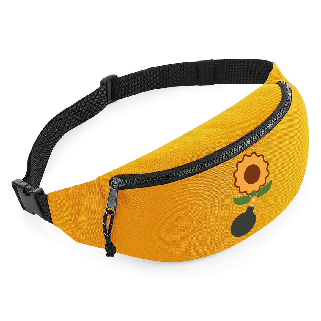Banane jaune avec un logo Eco-terroriste : une fleur sur une bombe