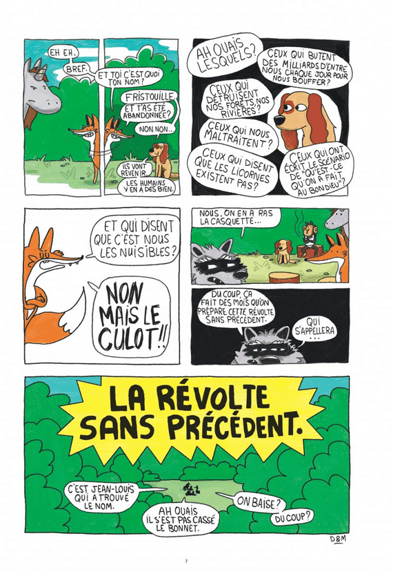 page de BD La révolte sans précédent par Guillaume Meurice et Sandrine Deloffre