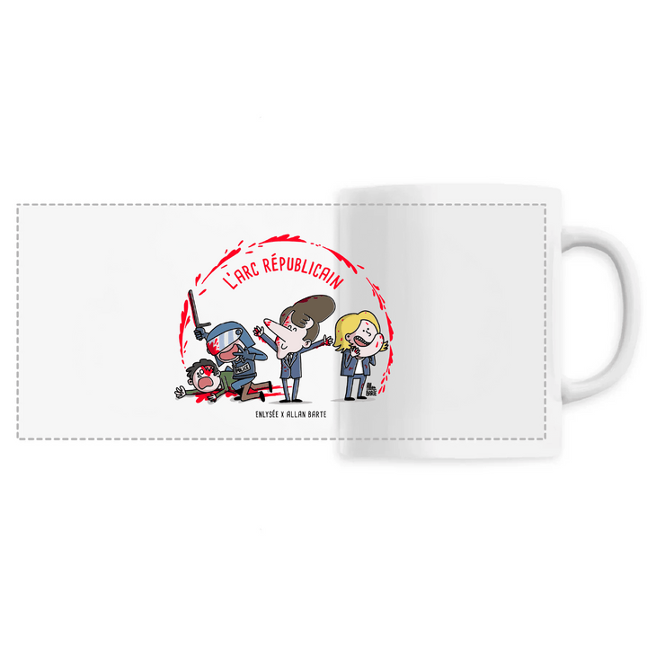 Mug dessin arc republicain par Allan Barte 