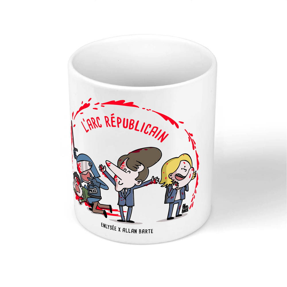 Mug dessin arc republicain par Allan Barte 
