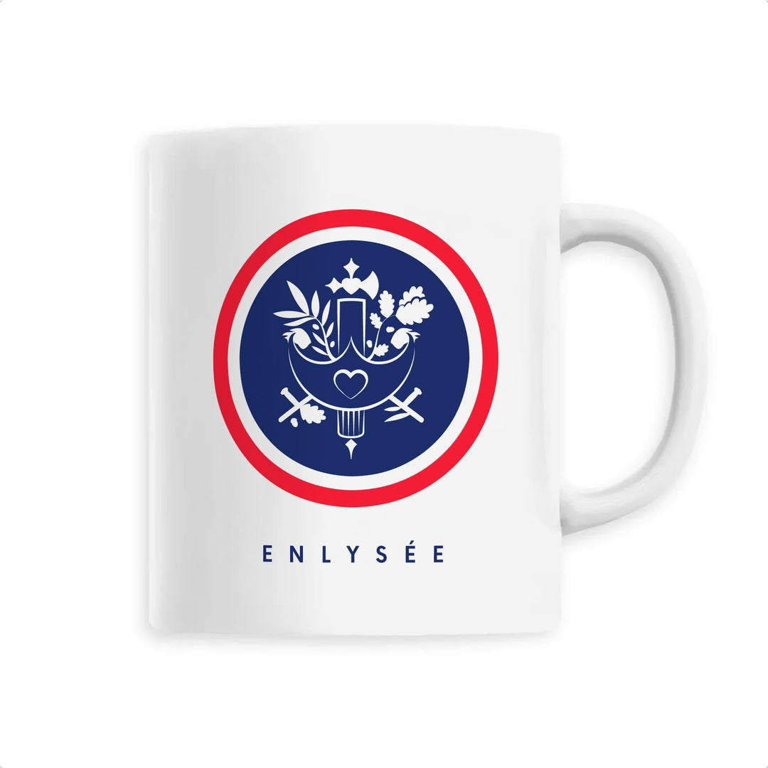 mug blanc avec logo de l'enlysee