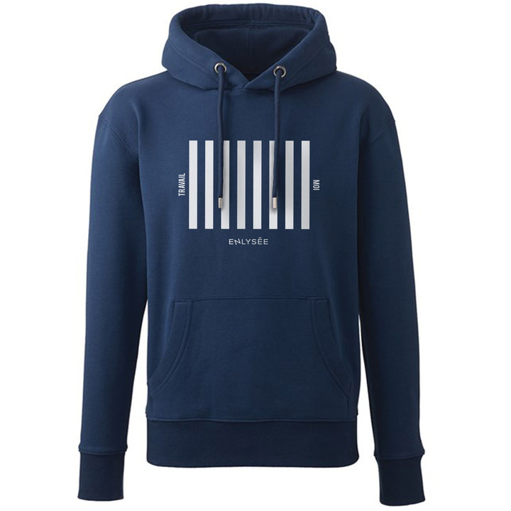 Sweat à capuche noir avec passage piéton 