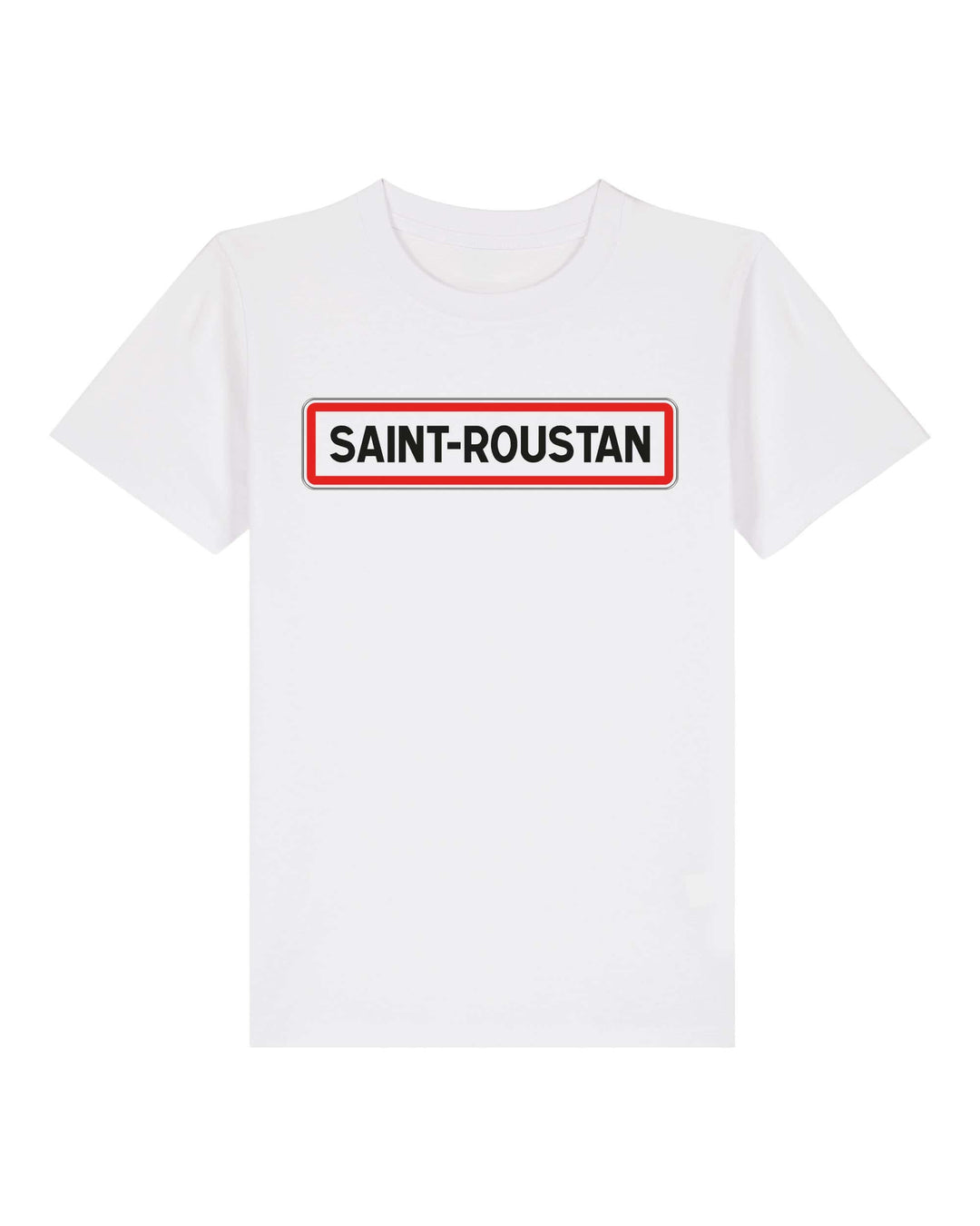T-Shirt blanc motif panneau Saint-Roustan Enlysee