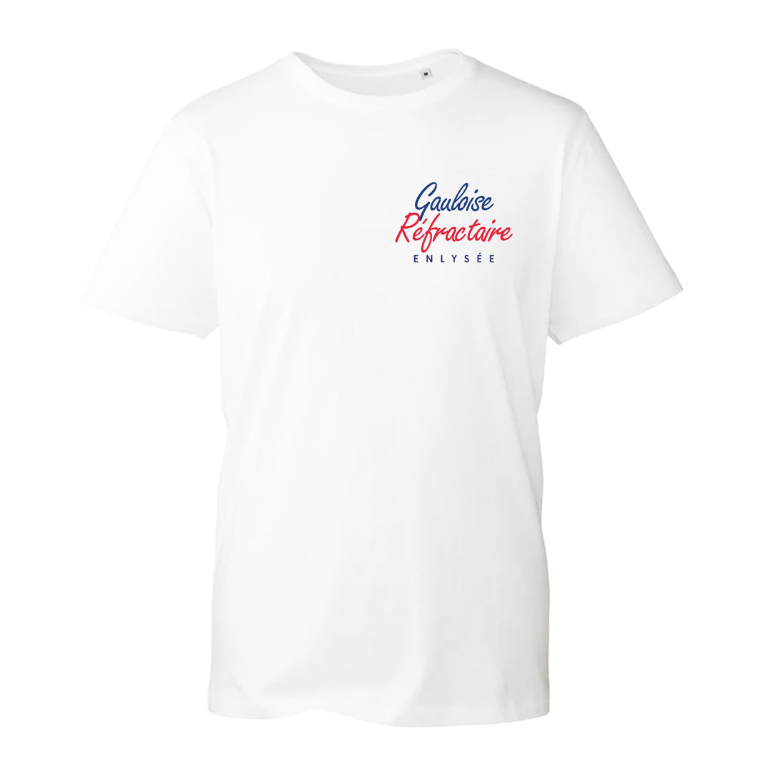T-shirt blanc avec logo enlysee Gauloise réfractaire