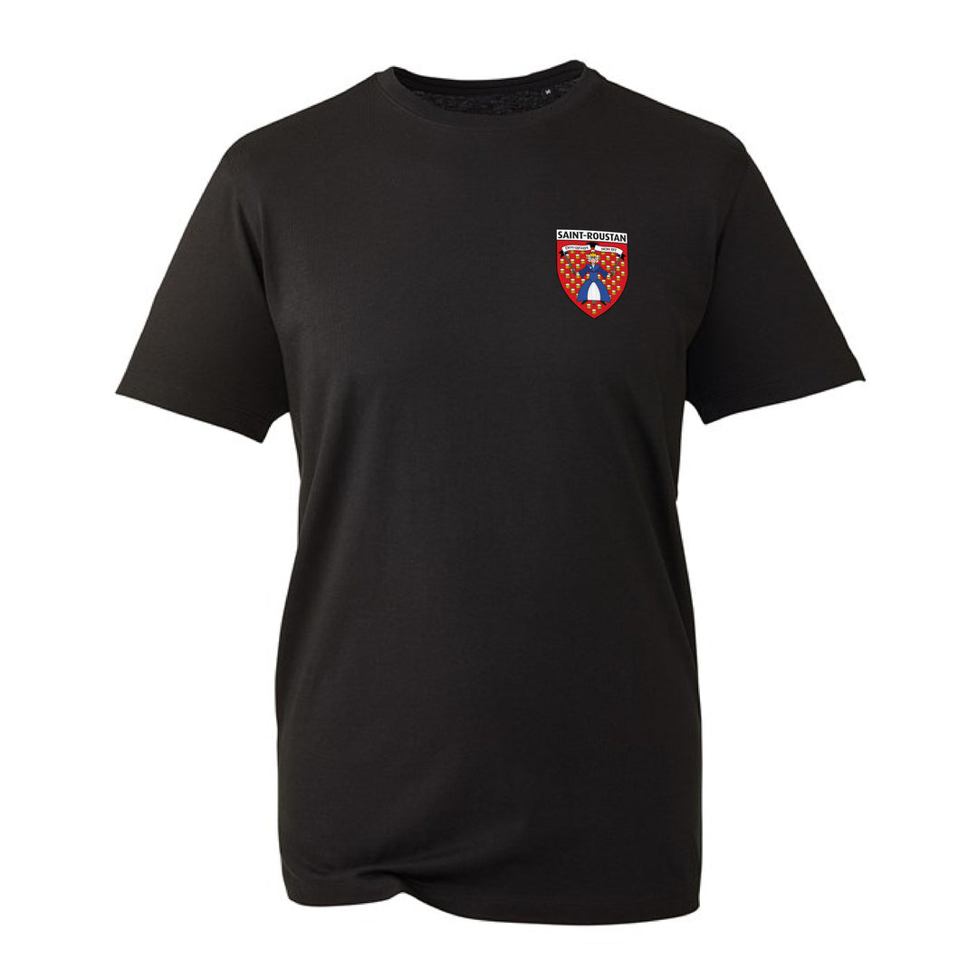 Tshirt noir motif blason de Saint-Roustan 