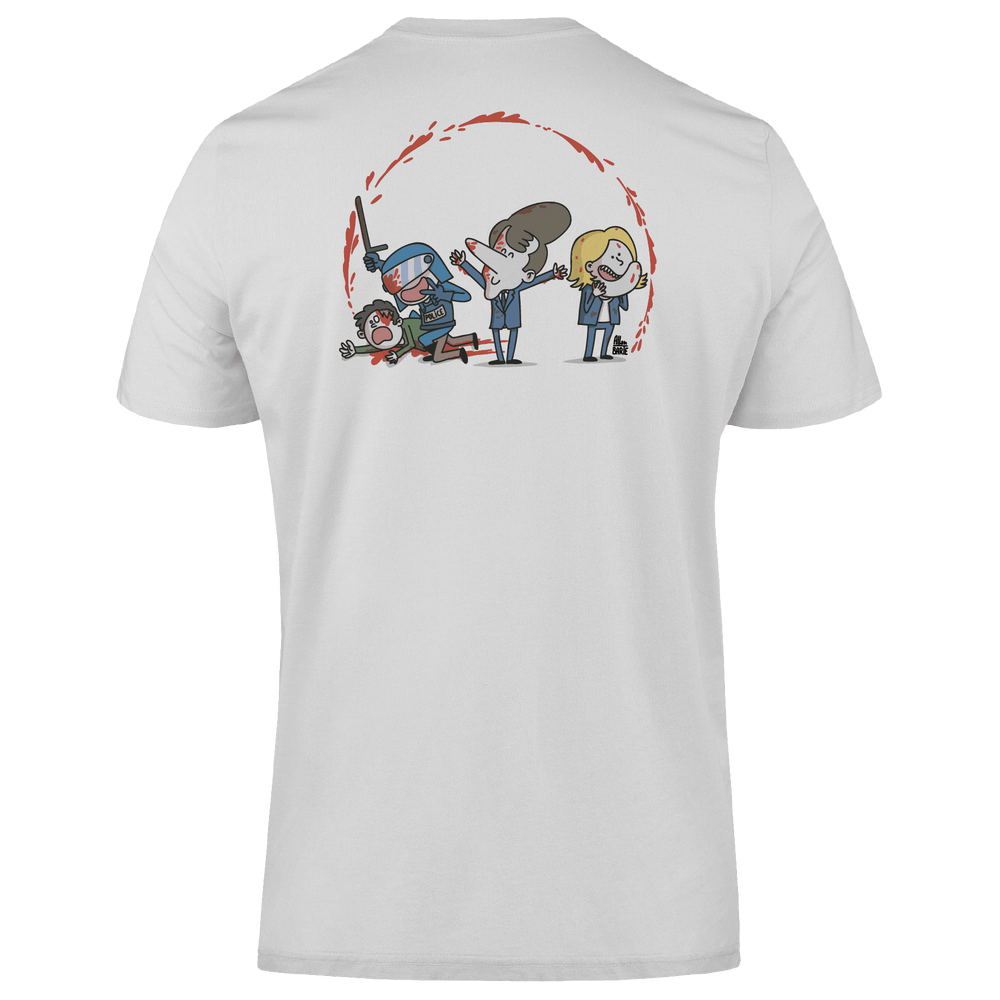 Tshirt blanc dessin arc republicain par Allan Barte dos