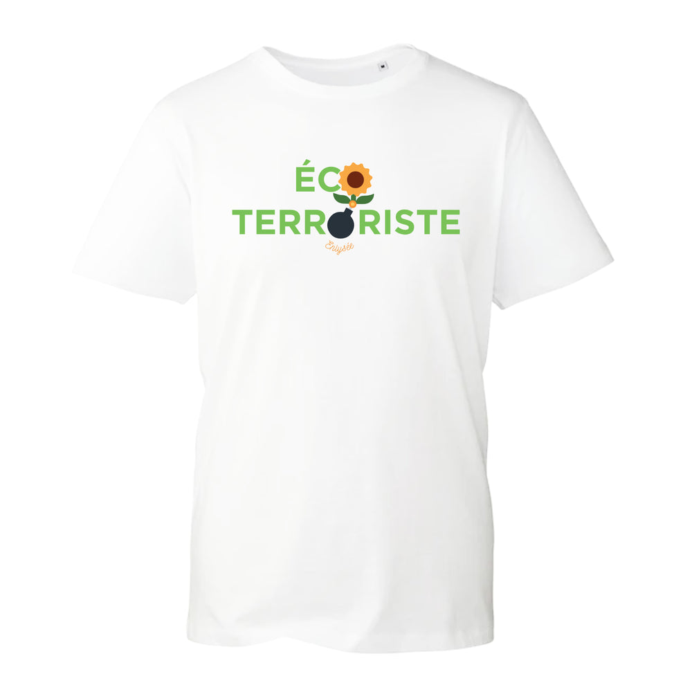 T-shirt blanc logo eco-terroriste enlysee
