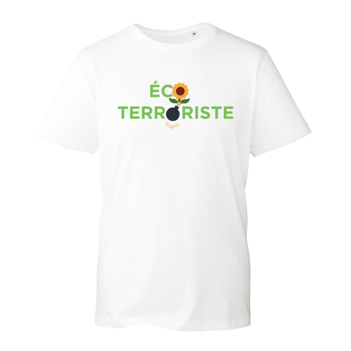T-shirt blanc logo eco-terroriste enlysee