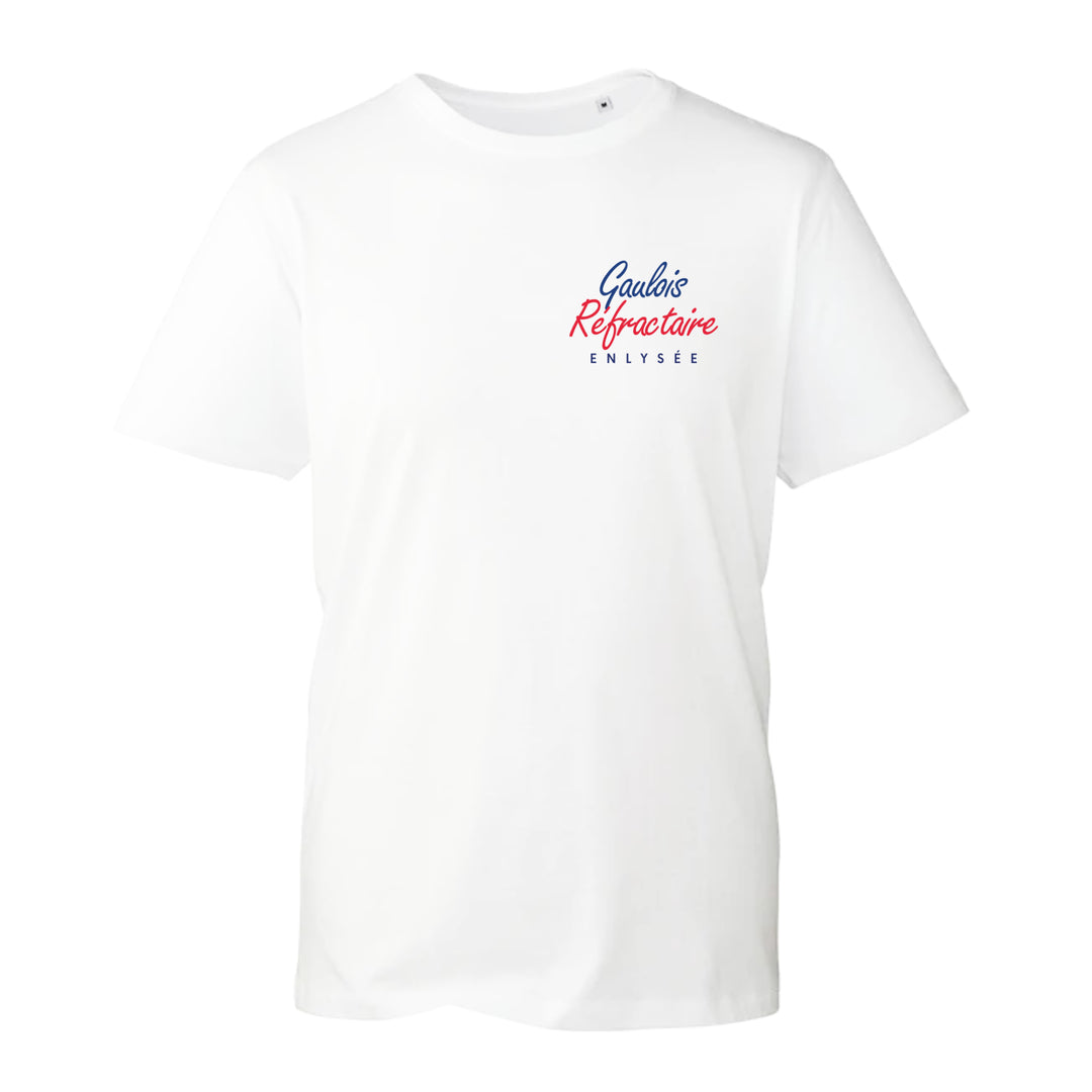 T-shirt blanc avec logo enlysee Gaulois réfractaire