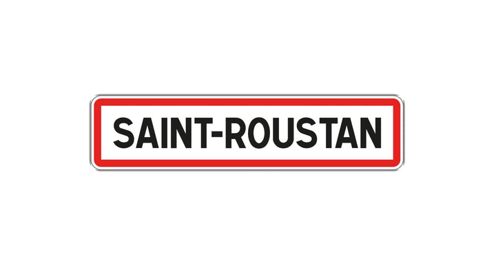 sticker panneau de la ville de Saint-Roustan