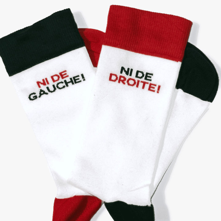 Les chaussettes "Ni de gauche, ni de droite"