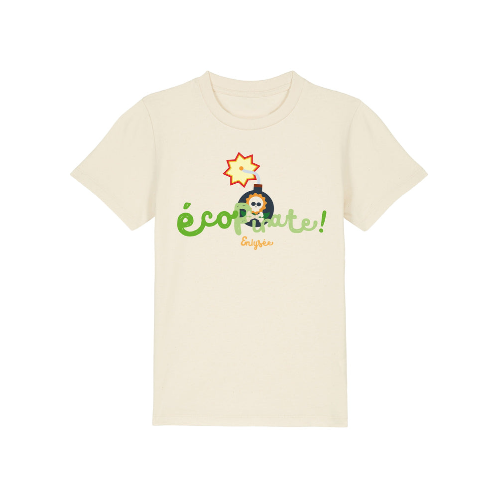 T-shirt pour enfant blanc cassé de l'éco pirate