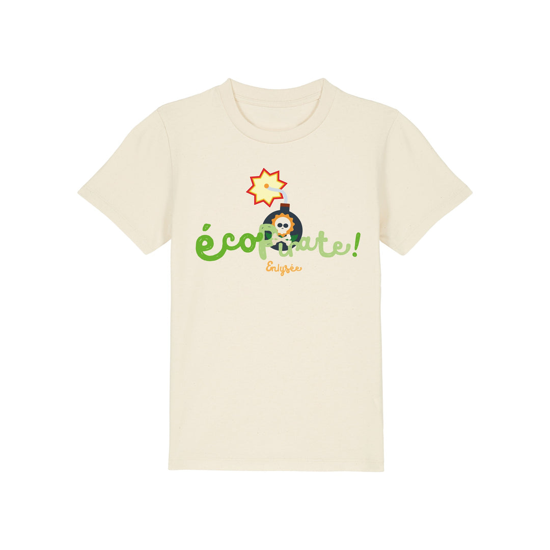 T-shirt pour enfant blanc cassé de l'éco pirate
