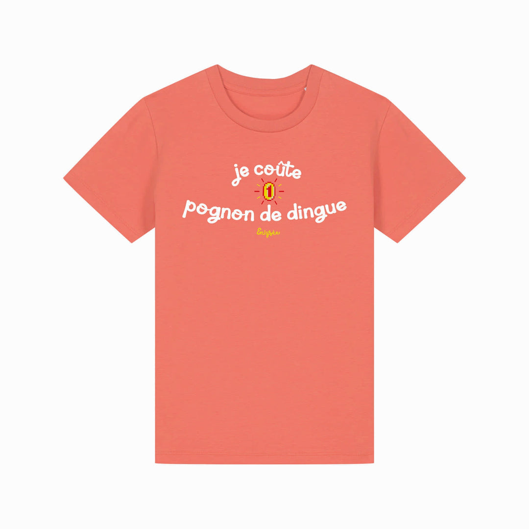 t-shirt du pognon de dingue pour enfant orange