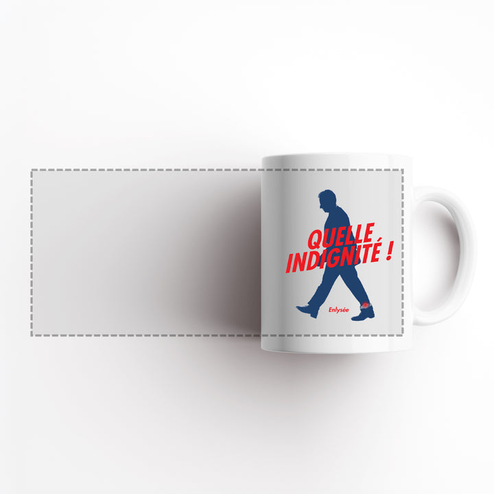 vue dépliée du mug Sarkozy, quelle indignité