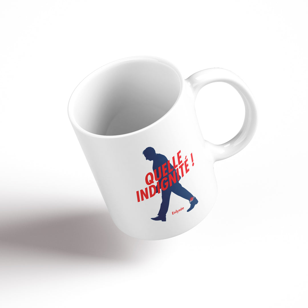 vue de plongée du mug Sarkozy, quelle indignité