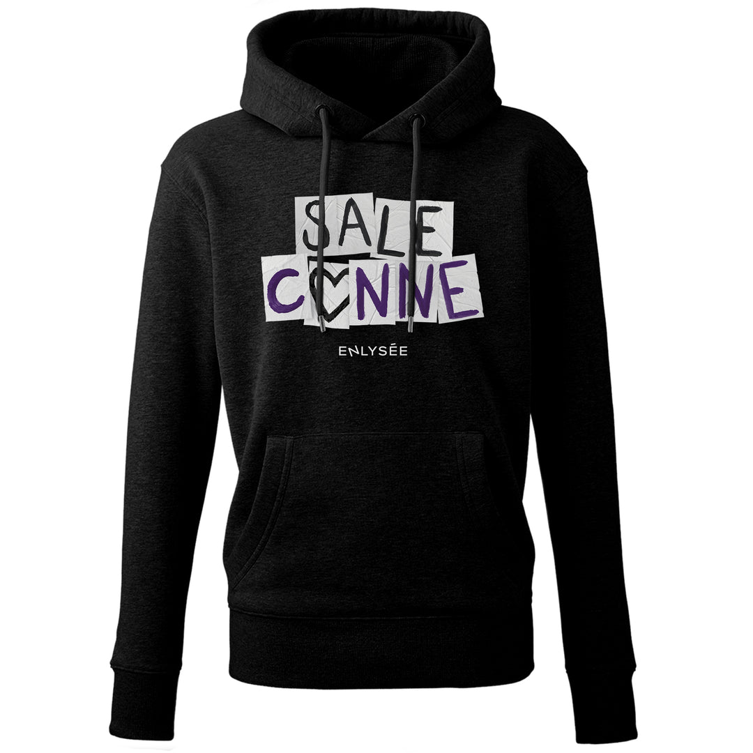 Sweat-shirt à capuche noir de la sale conne