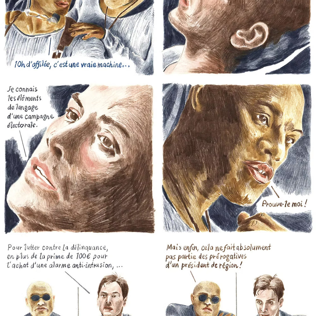 stripe de bd caricaturant matrix 