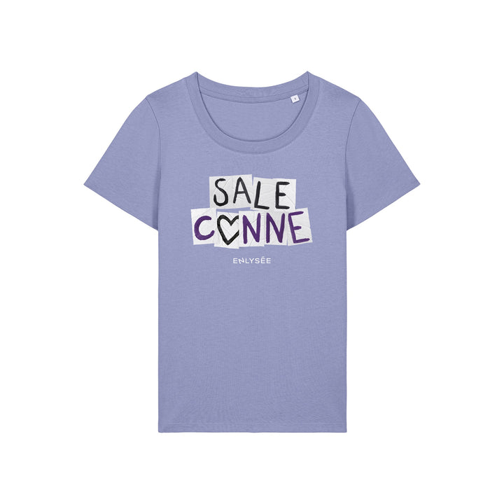 Tee-shirt violet de la sale conne en coupe femme