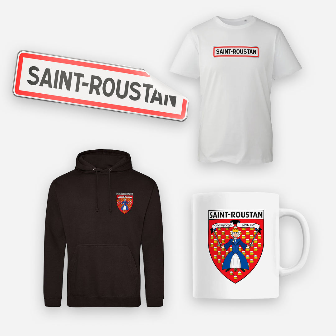 pack Saint roustan : mug, sticker, sweat et T shirt